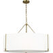 Thom Filicia Bergen 4 Light 36.25 inch Burnished Brass Pendant Ceiling Light