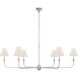 Thomas O'Brien Piaf 6 Light 58 inch Plaster White Chandelier Ceiling Light, Grande