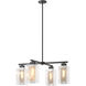 Polaris 4 Light 32.2 inch Coastal Black and Coastal Silver Outdoor Pendant
