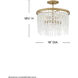 Rubina 4 Light 18 inch Burnished Gold Pendant Ceiling Light
