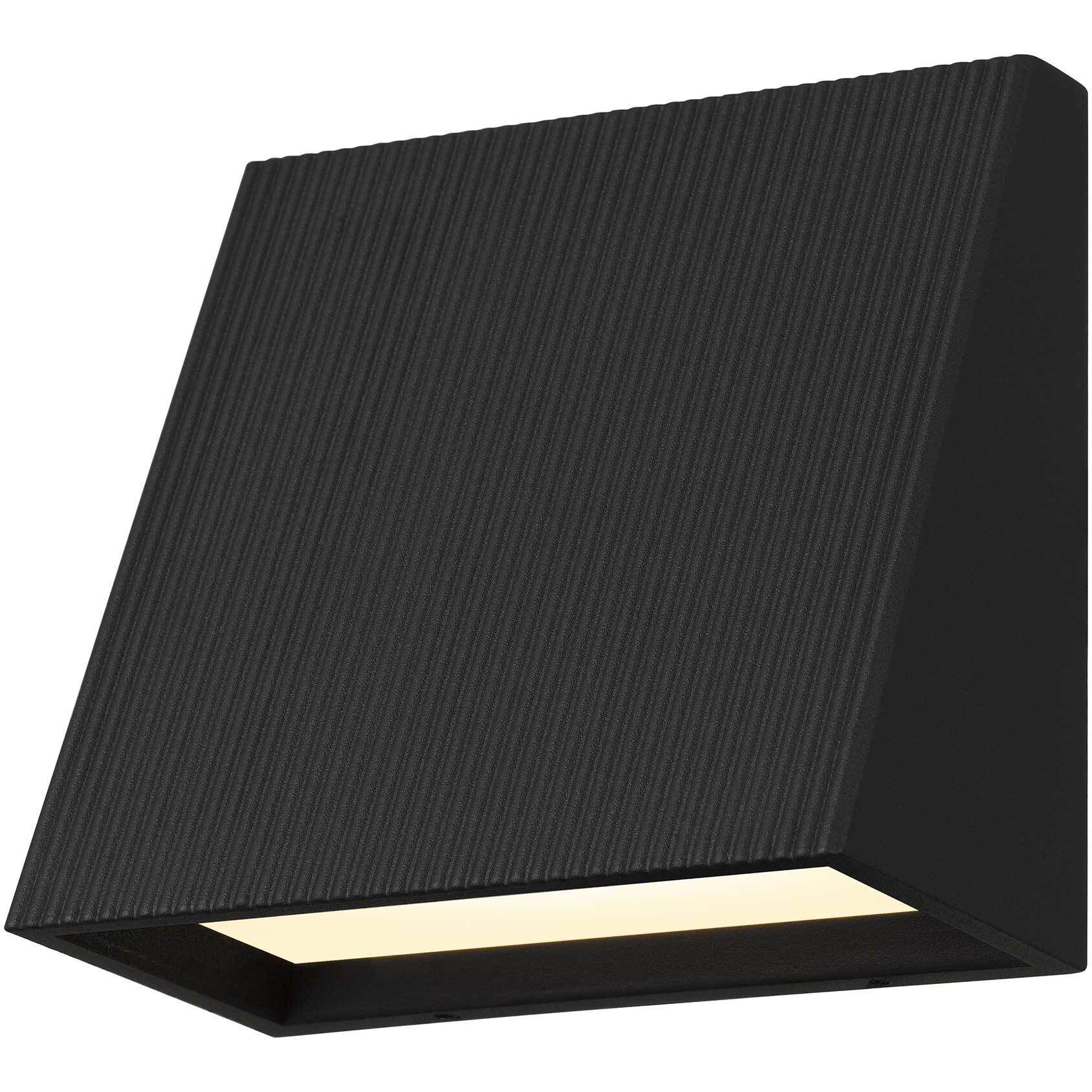 Slant LED 5 inch Sand Black Outdoor Wall Sconce