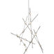 Constellation Aquila Minor LED 25.75 inch Satin Nickel Chandelier Ceiling Light in 3000K, 20 ft. Cord, Clear Faceted Acrylic