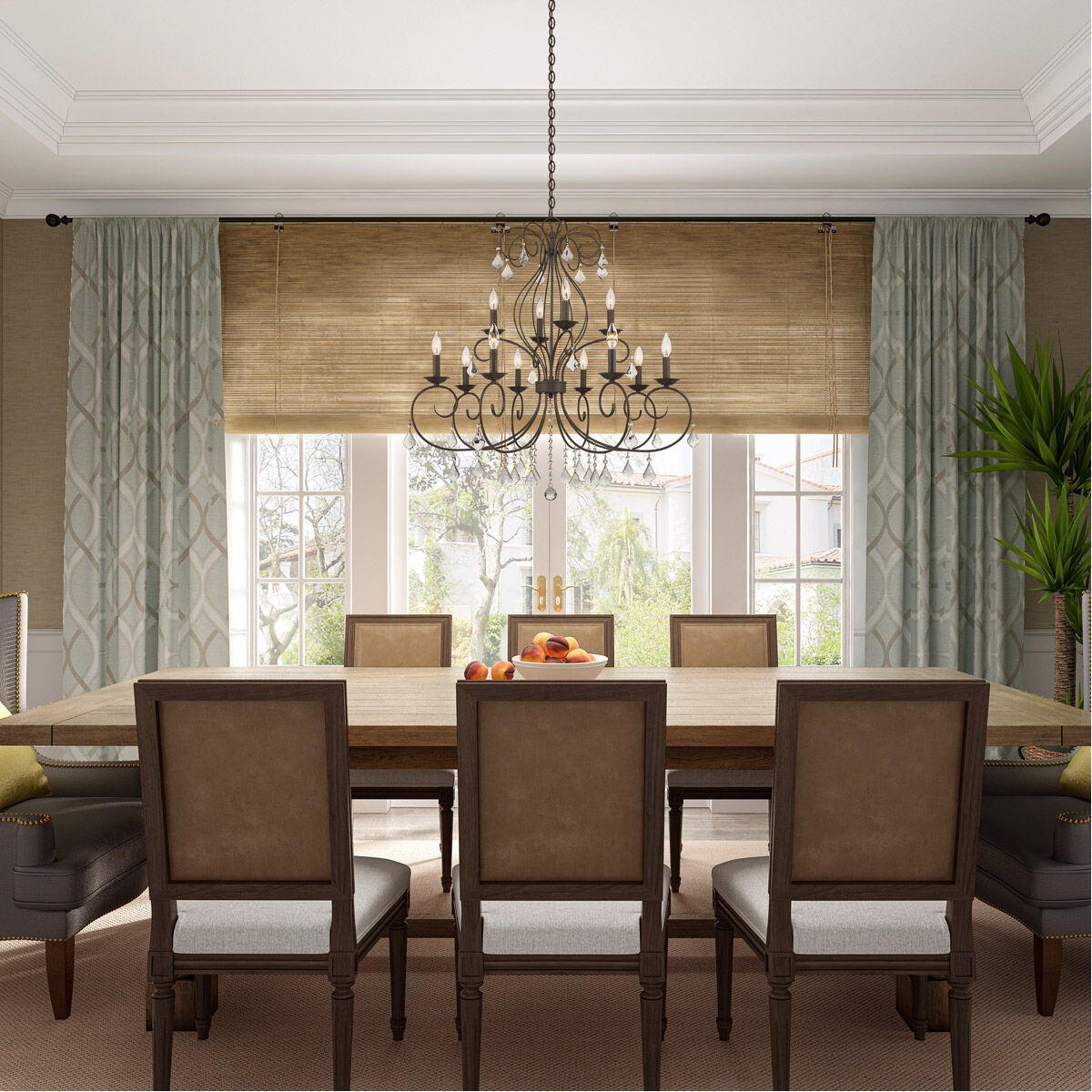 Donatella 12 Light 34.63 inch English Bronze Chandelier Ceiling Light