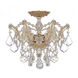 Maria Theresa 3 Light 13.5 inch Gold Semi Flush Ceiling Light in Clear Hand Cut