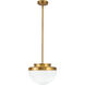 Dahlia 1 Light 12 inch Brushed Brass Pendant Ceiling Light
