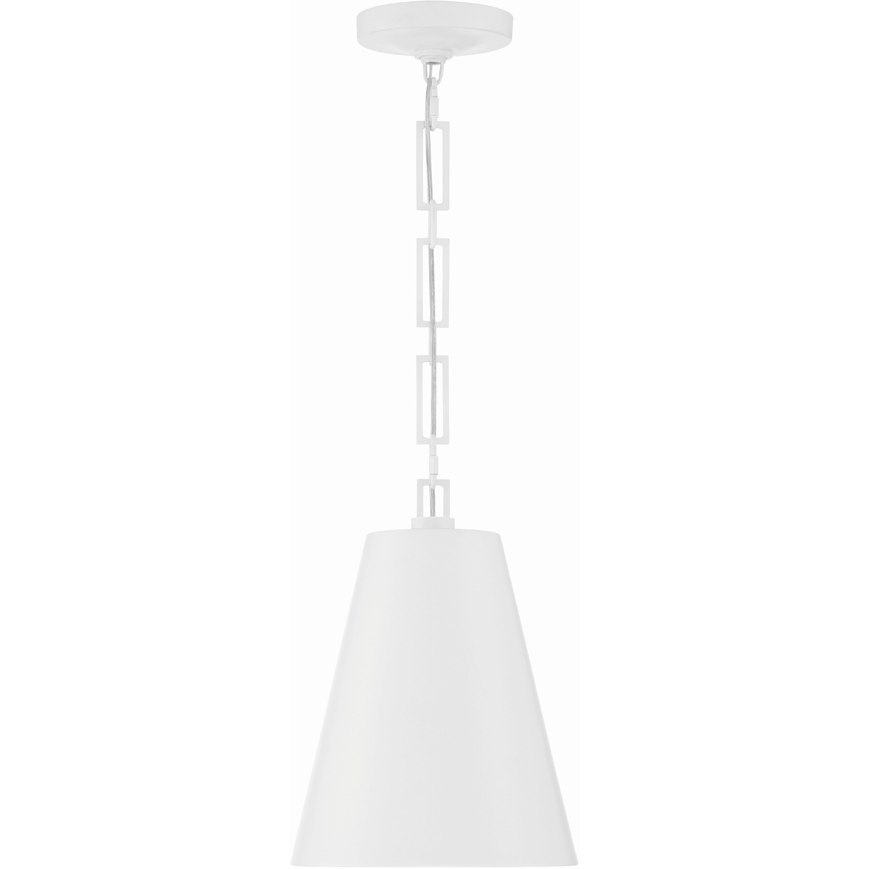 Alston 2 Light 10 inch Matte White/Antique Gold Mini Pendant Ceiling Light in Matte White and Antique Gold