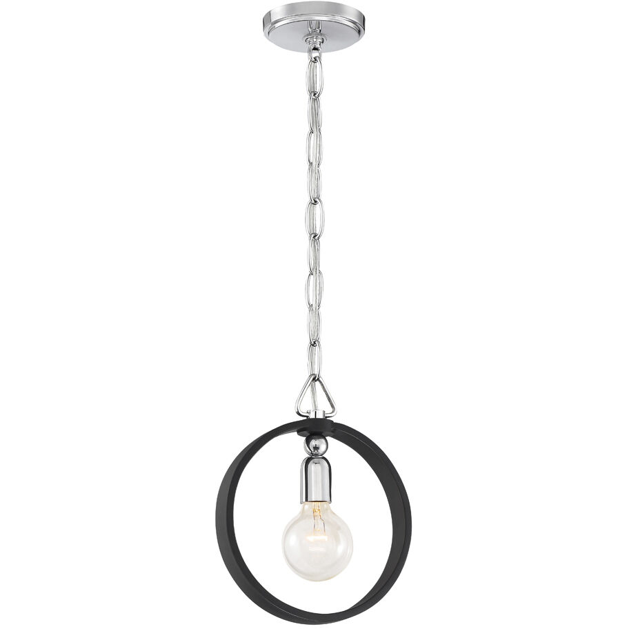 Huxton 1 Light 9.5 inch Black Mini Pendant Ceiling Light