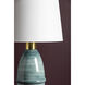 Tenley 26 inch 15.00 watt Aged Brass/Ceramic Inchyra Blue Table Lamp Portable Light