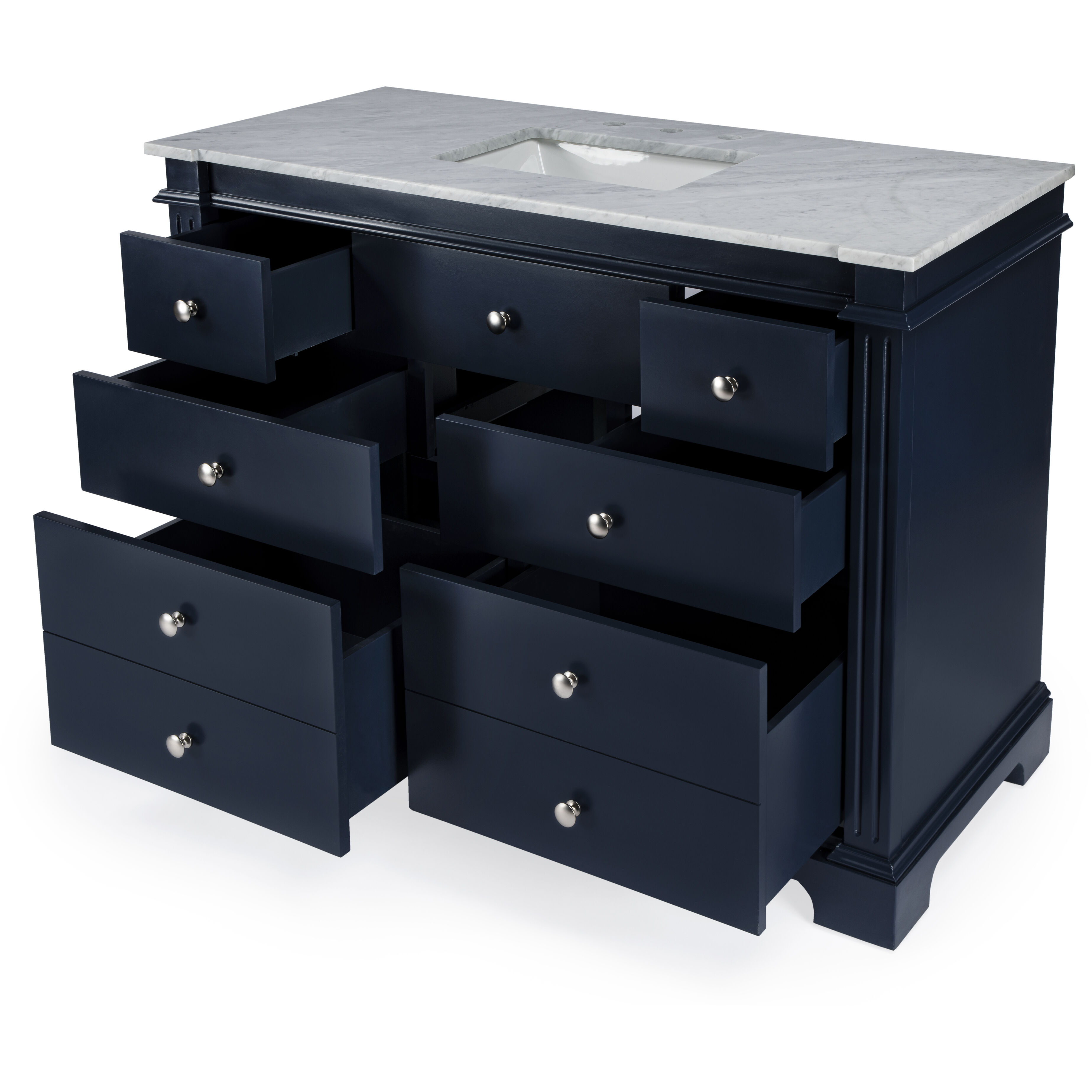 Harley 48" Single Bathroom Vanity Set in Navy Blue