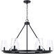 Aaron 6 Light 36 inch Matte Black Chandelier Ceiling Light