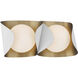 Flare 2 Light 16.25 inch Sand White Vanity Light Wall Light