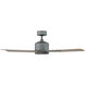 Cervantes 56 inch Graphite Weathered Gray with Weathered Gray Blades Downrod Ceiling Fan in 2700K