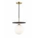 Ellis LED 10 inch Aged Brass and Black Pendant Ceiling Light