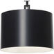 Alston 1 Light 12 inch Matte Black and White Mini Pendant Ceiling Light in Matte Black with White