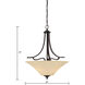 Treme 3 Light 20 inch Espresso Pendant Ceiling Light