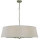 Cosmopolitan 8 Light 32 inch Satin Pewter Dining Chandelier Ceiling Light