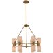 Harlowe 12 Light 28 inch Winter Brass Chandelier Ceiling Light