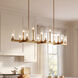 Carina 13 Light 47.5 inch Warm Brass Linear Chandelier Ceiling Light