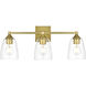 Gianni 3 Light 24 inch Brass Bath Sconce Wall Light