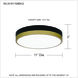 Weldin LED 11 inch Matte Black Gold Flush Mount Ceiling Light