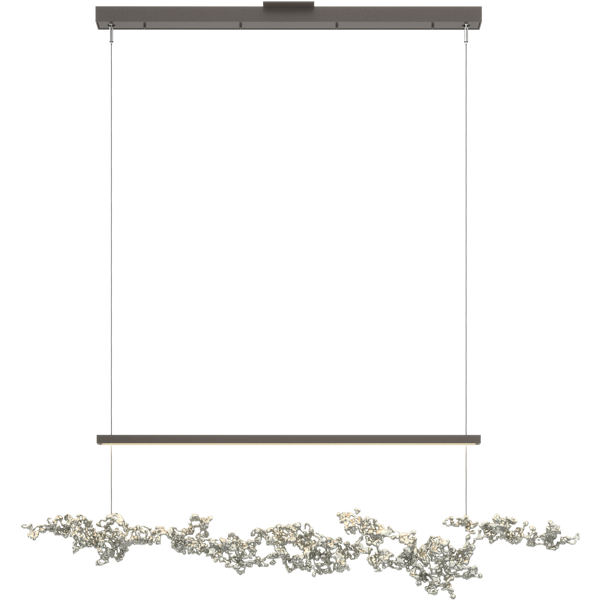 Art + Alchemy Coral LED 9 inch Dark Smoke with Sterling Pendant Ceiling Light in Dark Smoke/Sterling