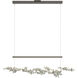 Art + Alchemy Coral LED 9 inch Dark Smoke with Sterling Pendant Ceiling Light in Dark Smoke/Sterling