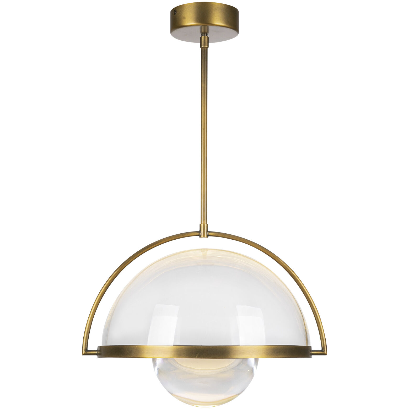 Bowery Pendant Ceiling Light in Vintage Brass
