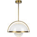 Bowery Pendant Ceiling Light in Vintage Brass