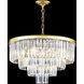 Contemporary Europa 9 Light Satin Gold Chandelier Ceiling Light