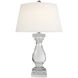 Chapman & Myers Balustrade 27 inch 150 watt Crystal Table Lamp Portable Light in Linen