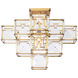 Cubic 5 Light 18.5 inch Calypso Gold Semi-Flush Ceiling Light