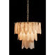Lotus 4 Light 20 inch Antique Brass Chandelier Ceiling Light