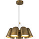 Bell 19.38 inch Vintage Brass Chandelier Ceiling Light