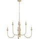 Allistair 8 Light 36 inch Modern Gold Chandelier Ceiling Light
