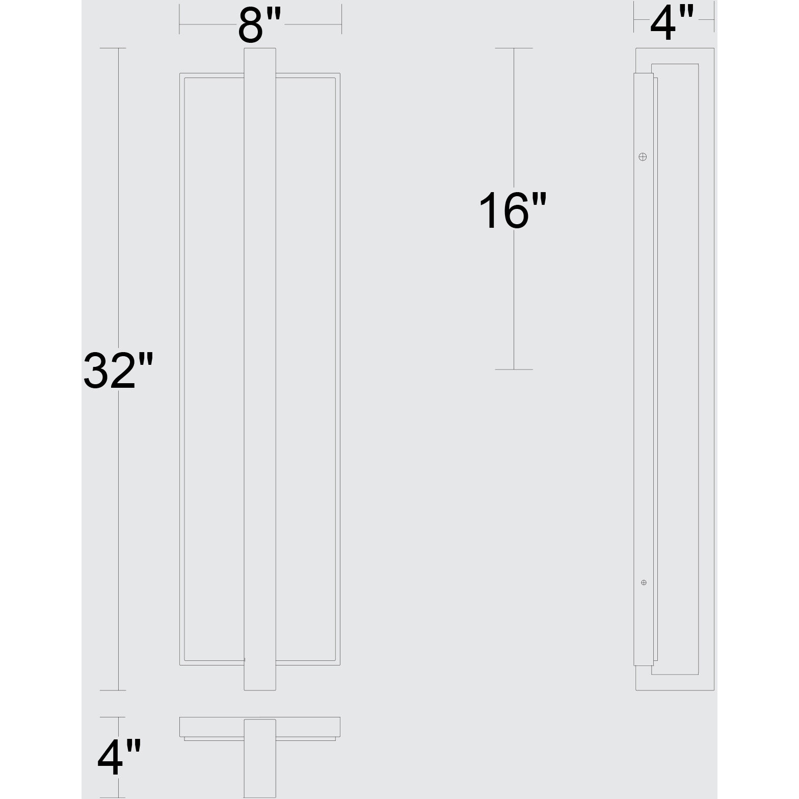 Seafoam LED 32 inch Sand Black Outdoor Wall Sconce