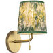 Alora Mood Scout 1 Light 6 inch Brushed Gold and Green Linen Wall/Vanity Light Wall Light