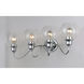 Ballord 4 Light 31 inch Polished Chrome Bath Vanity Wall Light in Clear