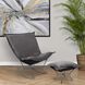 Pana 40 inch Charcoal Puff Rocker Ottoman