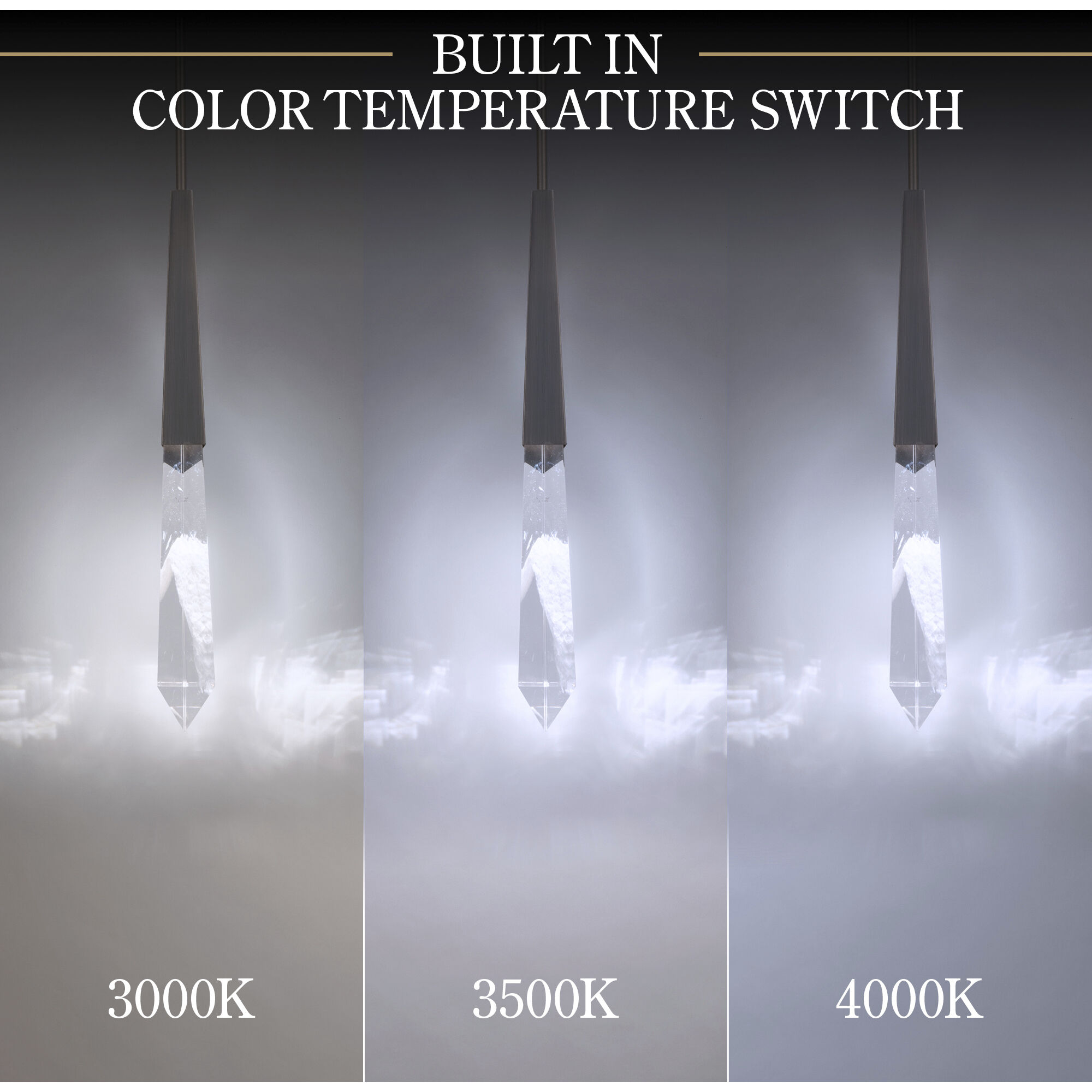 Beyond Solitude LED 5.5 inch Antique Nickel Multi-Light Pendant Ceiling Light, Linear Canopy