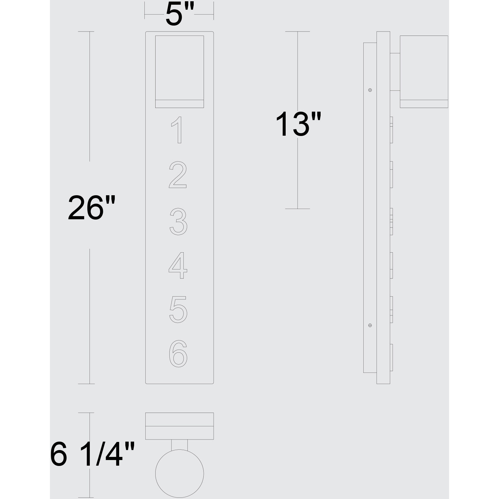 Woodone LED 26 inch Sand Black Outdoor Wall Sconce