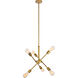 Axel 6 Light 17 inch Brass Pendant Ceiling Light