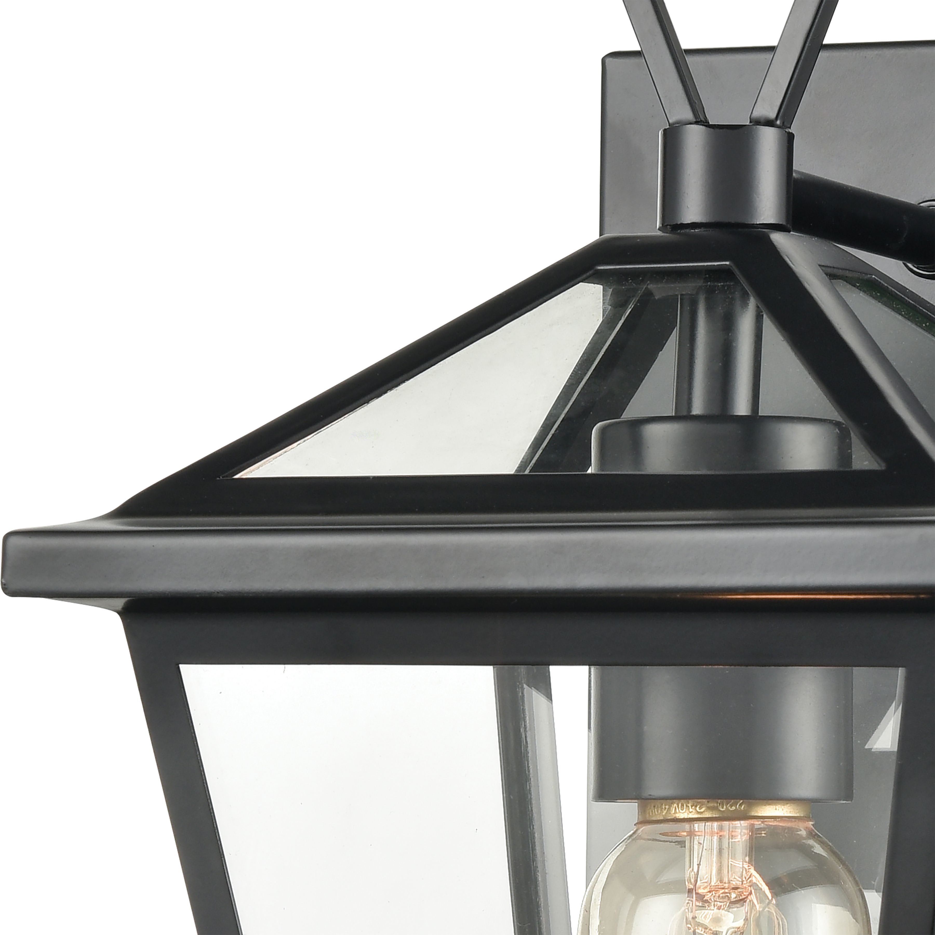 Main Street 1 Light 10 inch Black Outdoor Wall Sconce