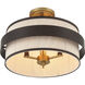 Harbor Wrap 3 Light 16 inch Legacy Brass and Dark Bronze Semi Flush Ceiling Light