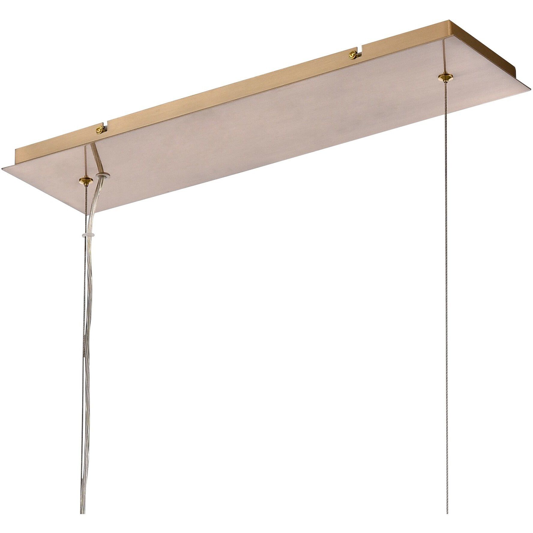 Boundaries 7 Light 49.5 inch Lacquered Gold Linear Chandelier Ceiling Light