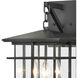 Oak Park 3 Light 17 inch Matte Black Outdoor Wall Sconce