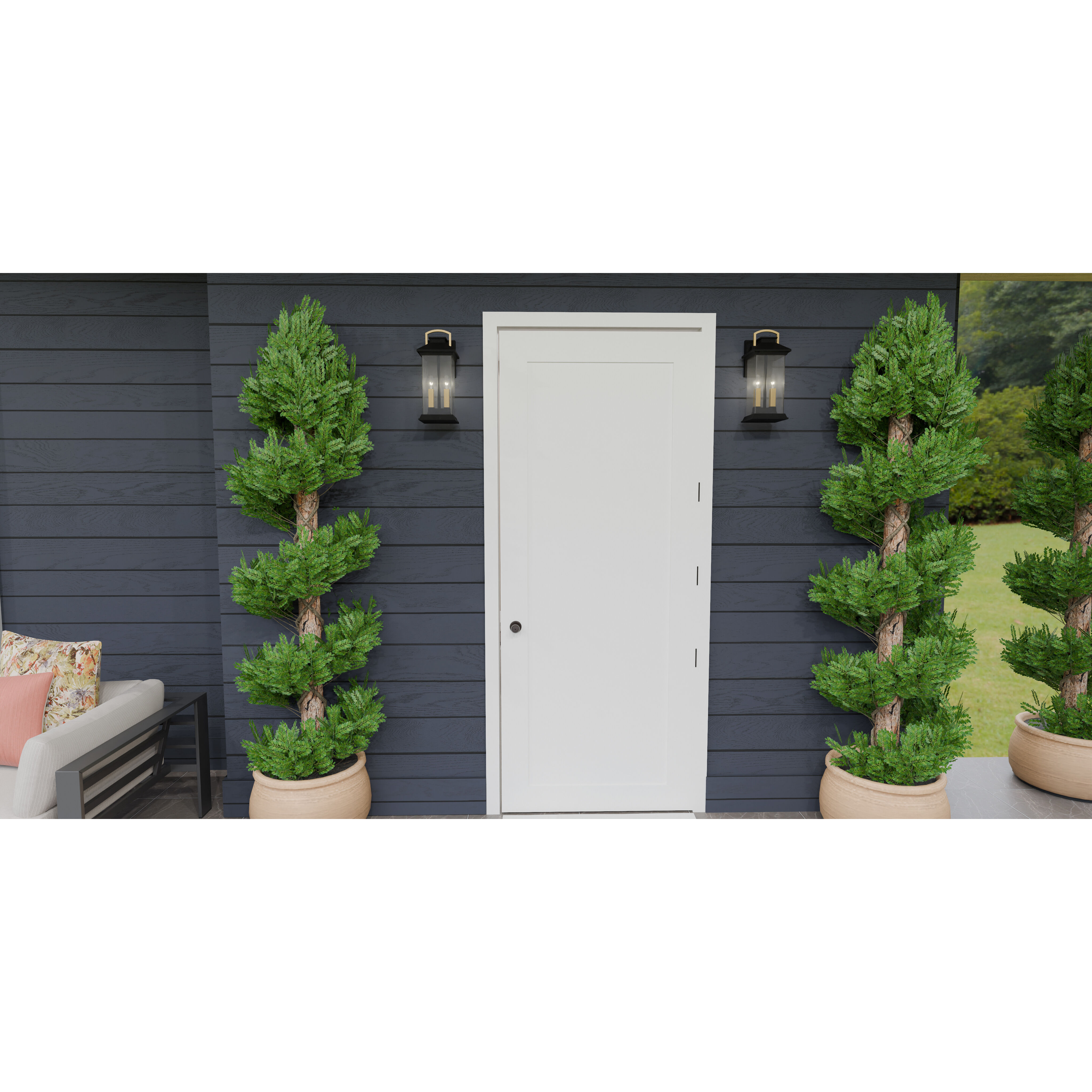 Henderson 2 Light 6.5 inch Earth Black Outdoor Lantern, Medium