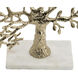 Anita Gold Finished Aluminum with White Marble Base D&eacute;cor