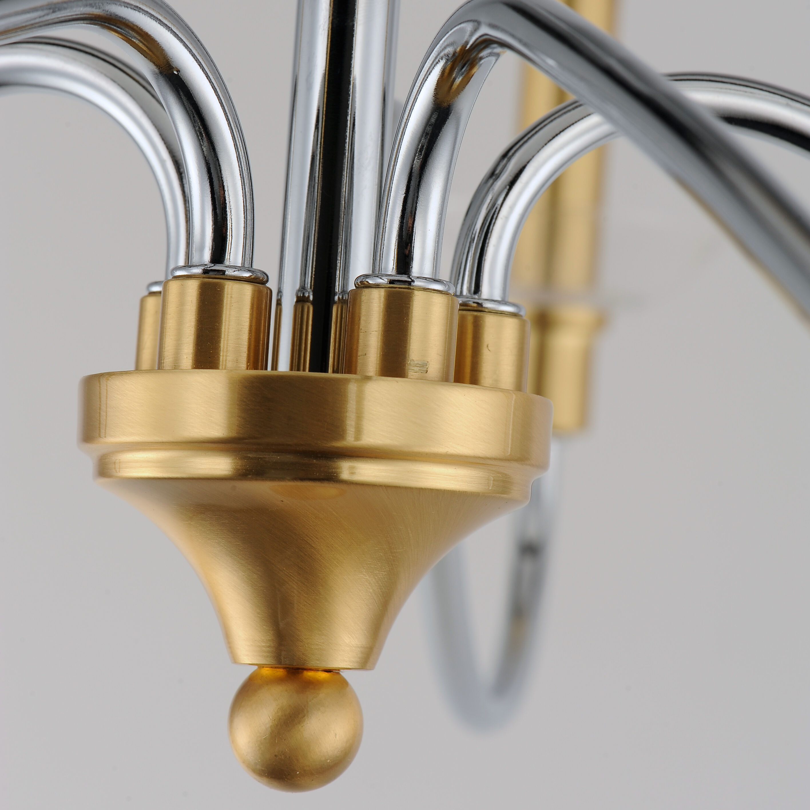 Clarion 5 Light 32 inch Polished Chrome/Satin Brass Chandelier Ceiling Light