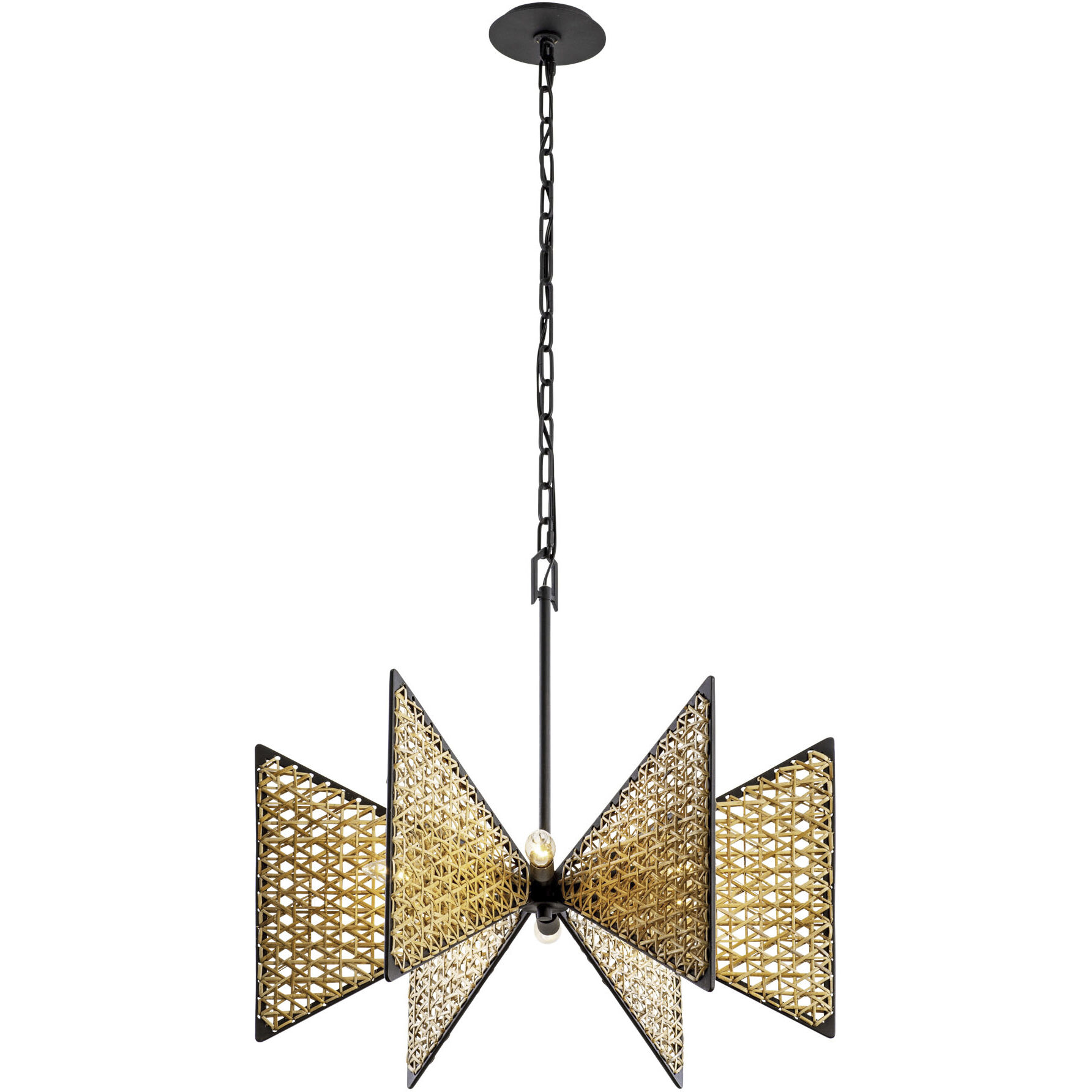 Machina 6 Light 24 inch Matte Black with Sulihiya Chandelier Ceiling Light, Smithsonian Collaboration