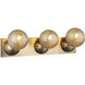 Nola 3 Light 26.38 inch Champagne Gold Wall Sconce Wall Light